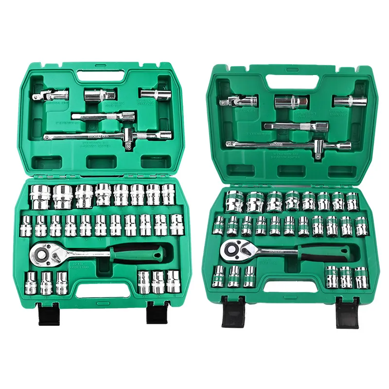 32-Piece Hex Socket Wrench Set – 1/2″ Drive Metric Socket Kit with Ratchet Handle, Extensions & Universal Joint, Mechanical & Automotive Repair Hand Tool Set